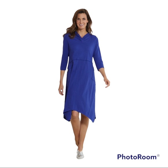 Soft Surroundings White Hoddie Pullover  Lagunitas Dress. Size PS - Picture 3 of 11